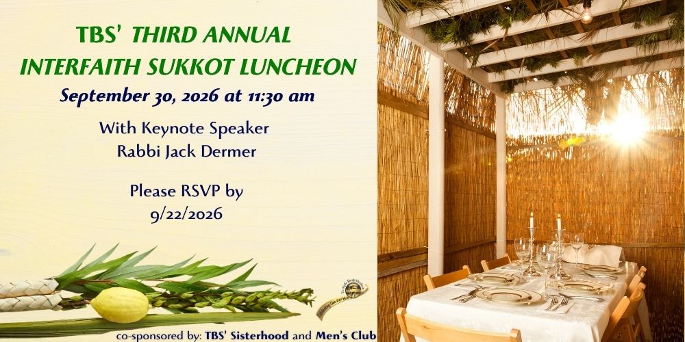TBS's Third Annual Interfaith Sukkot Luncheon